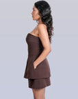 Ms.V Ruched Strapless Top