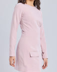 Ms.V Boat Neck Structured Mini Dress