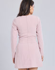 Ms.V Boat Neck Structured Mini Dress