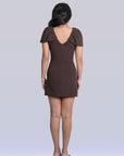 VERSA Violet Gathered Mini Dress