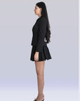 Ms. V Open Hem Jacket & Bubble Skirt