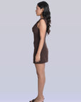 VERSA Violet Gathered Mini Dress