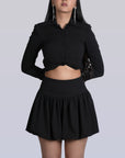 Ms. V Open Hem Jacket & Bubble Skirt