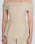Ms.V Ruched Off-Shoulder Corset Top