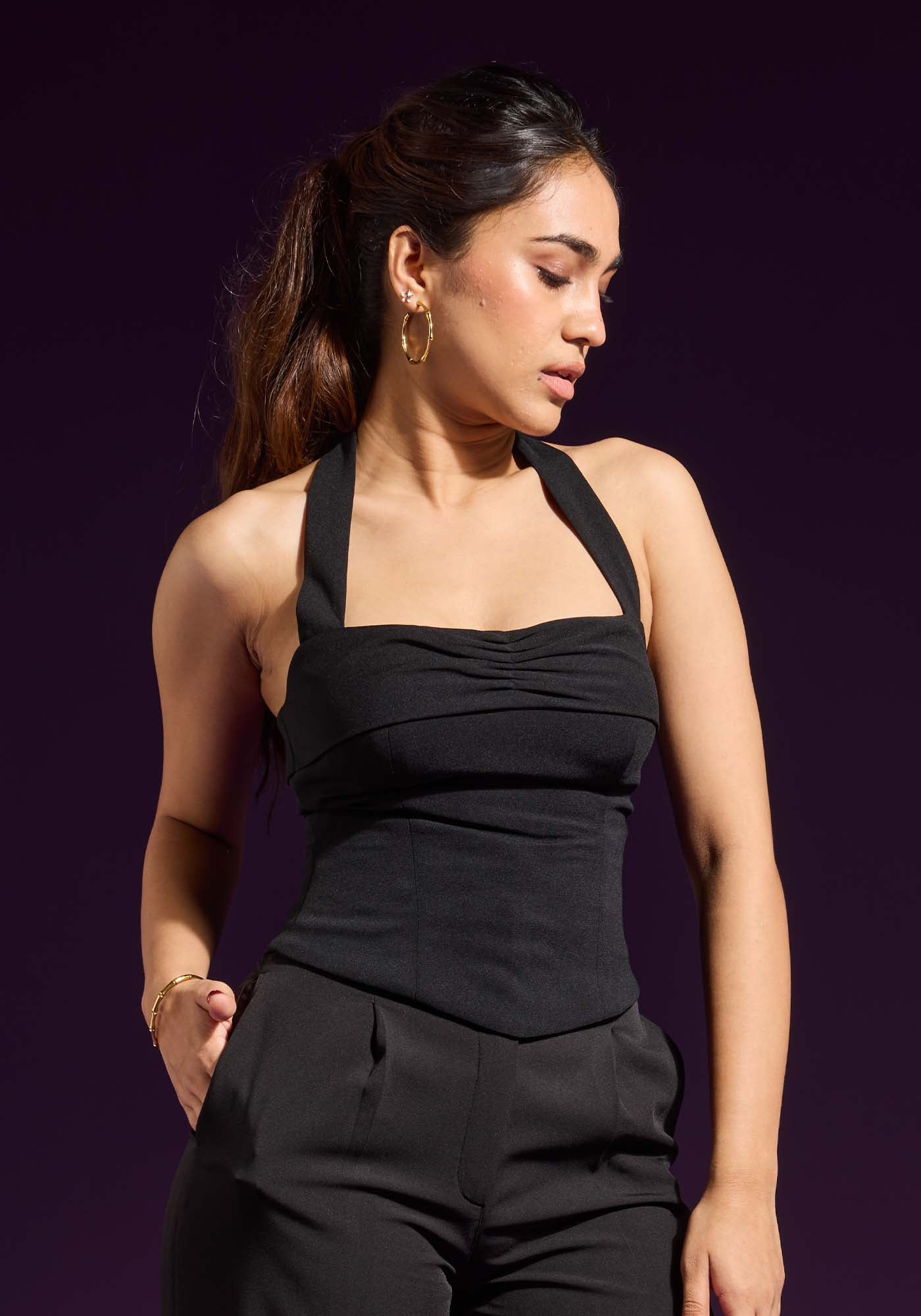 Ms.V Ruched Halter Top