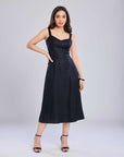 Ms.V Sweetheart Neck Midi Dress