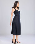 Ms.V Sweetheart Neck Midi Dress