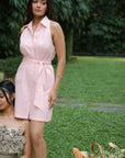 Ms.V Linen Halter Mini Dress