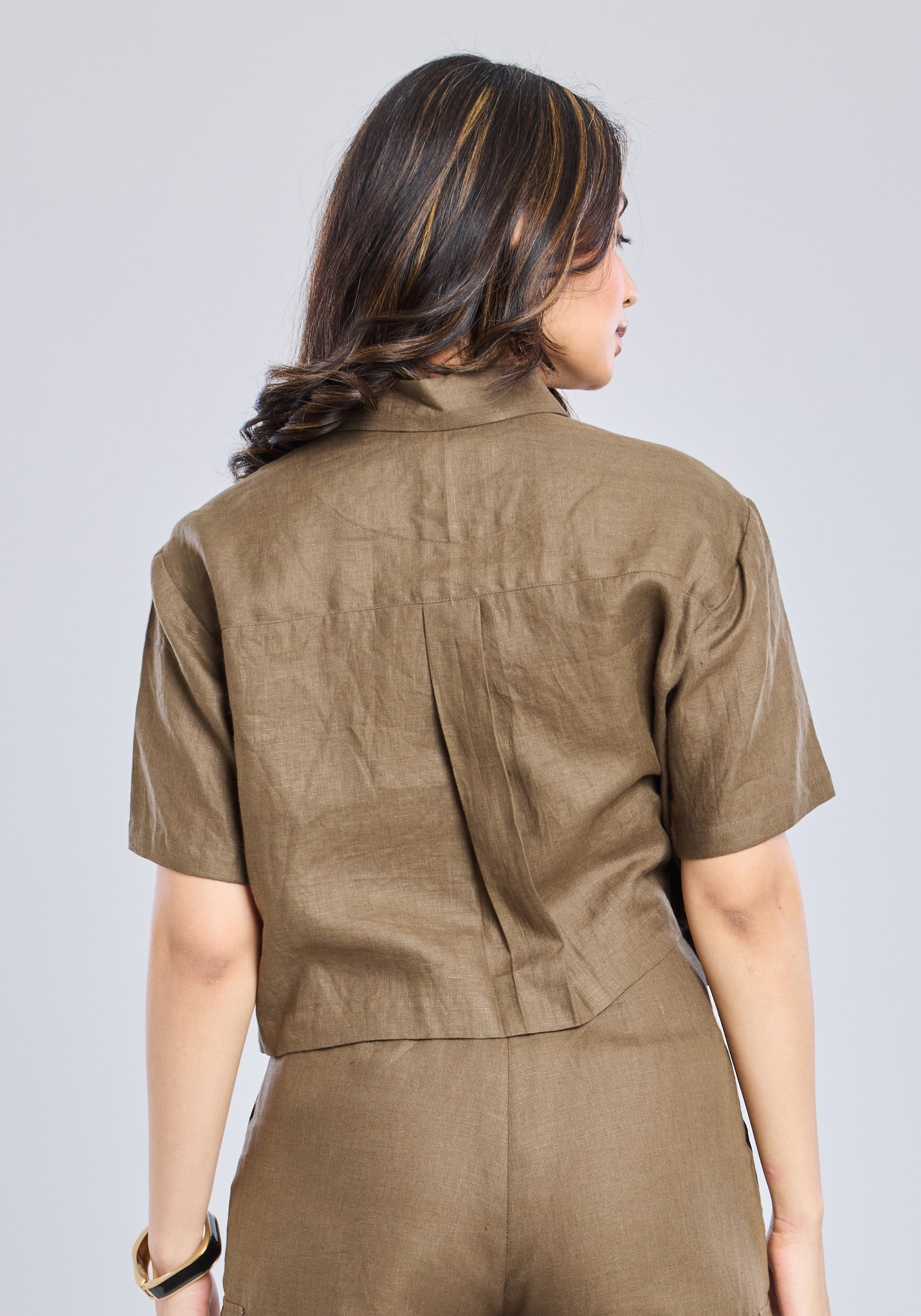 Ms.V Cropped Oversized shirt