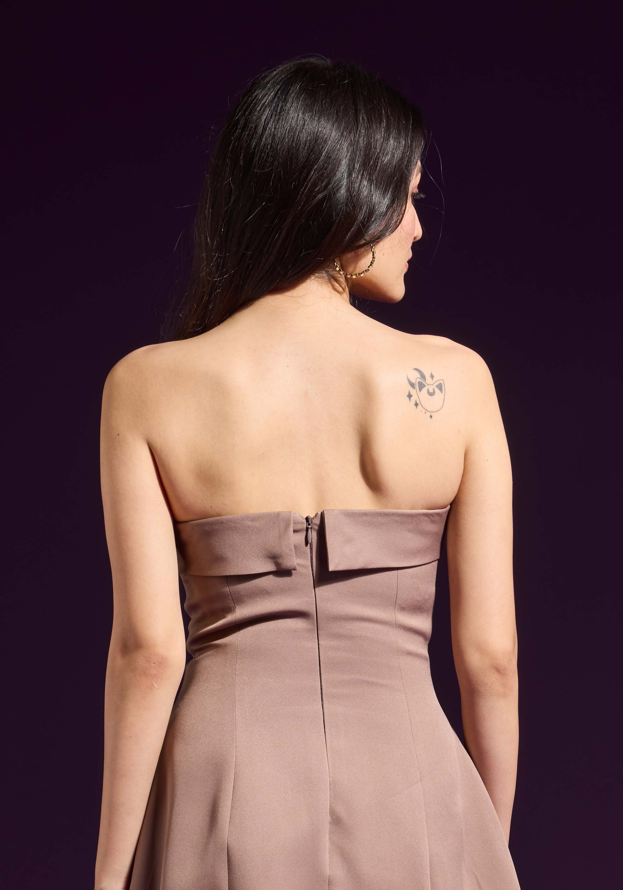 Ms.V Ruched Strapless Structured Mini Dress