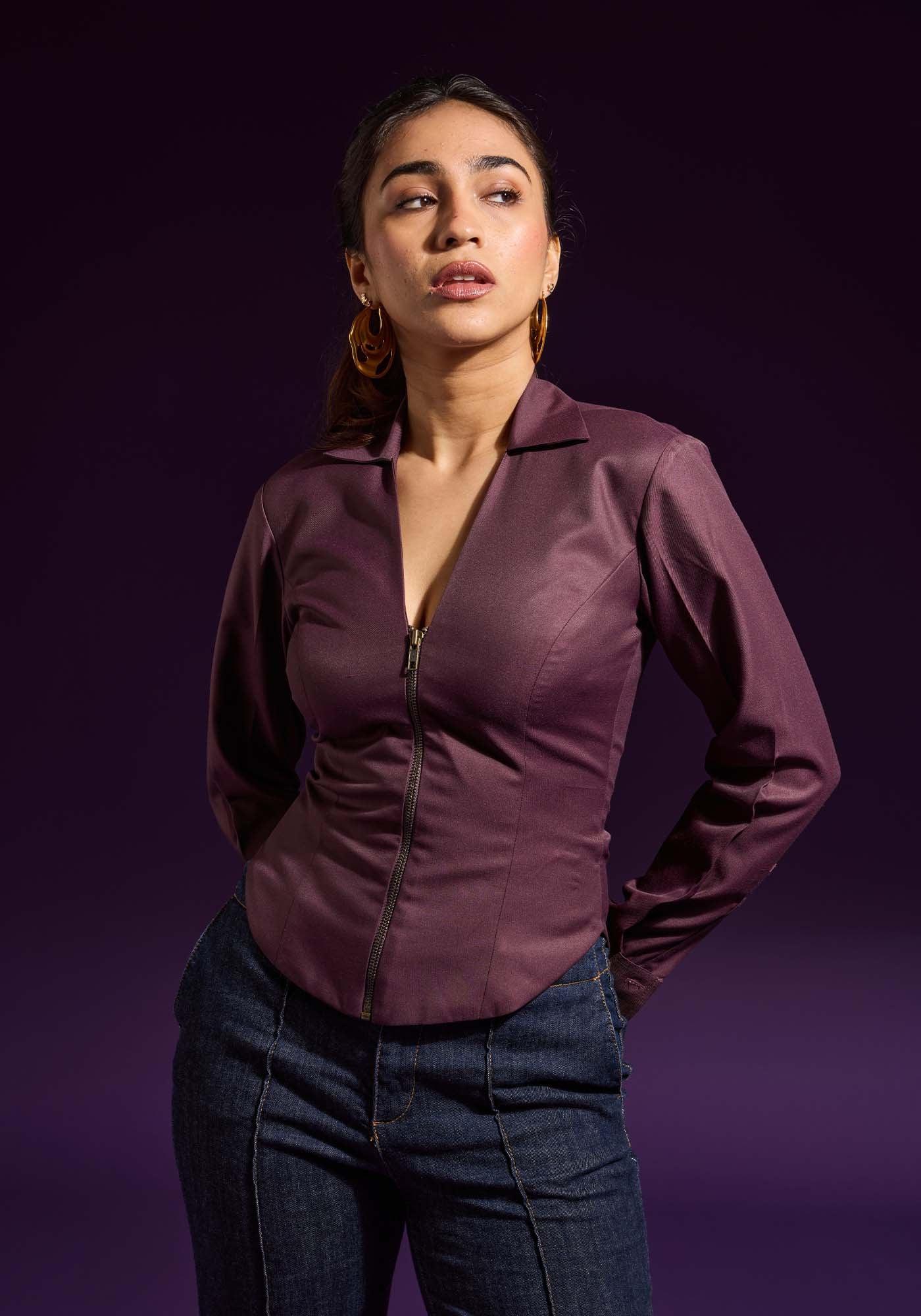 Ms.V Zip-Up Top