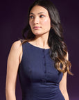 Ms.V Mini Structured Dress With Buttons