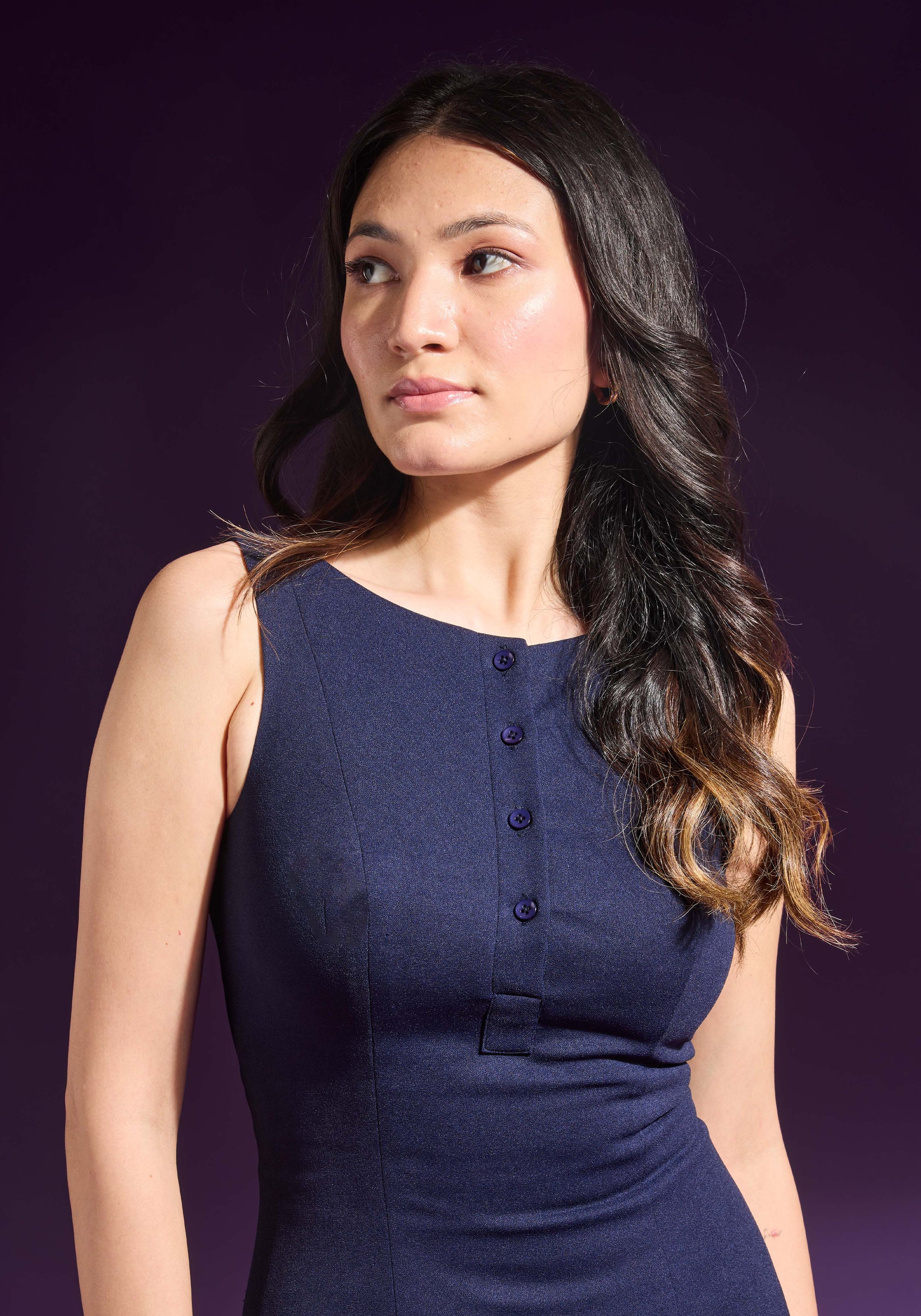 Ms.V Cinched Blazer & Ms.V Mini Structured Dress With Buttons