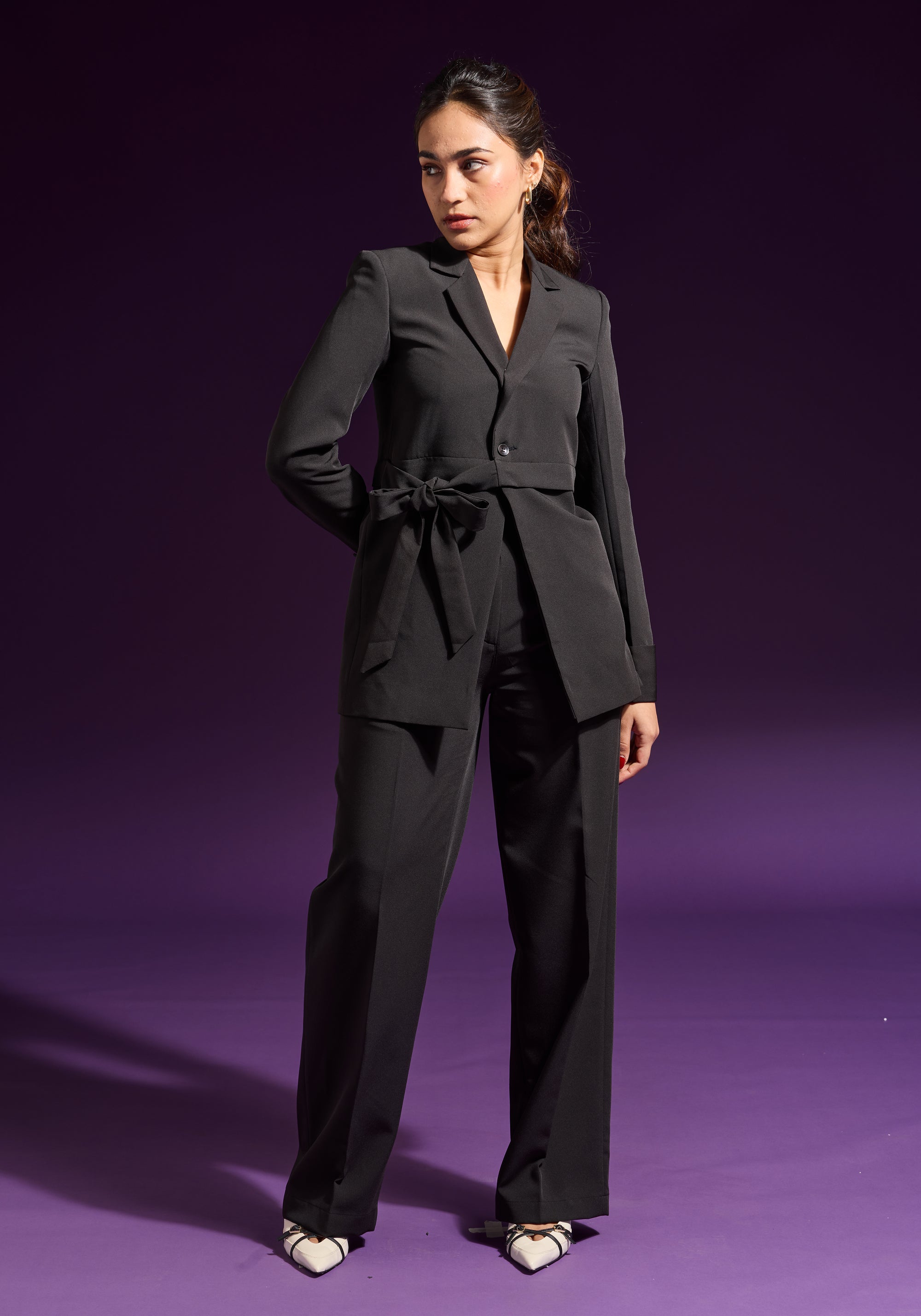 Versa Violet Blazer & Ms.V Corset Pants