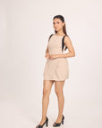 Ms. V Gathered Square Neck Mini Dress