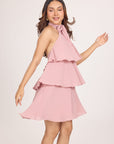 Ms.V Chiffon Tiered Mini Dress