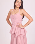 Ms.V Ruched Chiffon Top