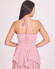 Ms.V Ruched Chiffon Top
