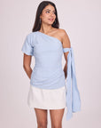 Ms V Draped One Shoulder Top