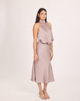 Ms. V Satin Midi Skirt