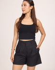Ms.V Flared Pinstripe Tailored Shorts