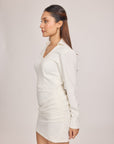 Ms.V Zip-up Draped Mini Dress