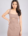 Ms. V Zip Up Jacket & Tailored Mini Skirt