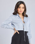 Ms.V Tie-Up Cropped Shirt & Bustier