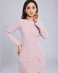 Ms.V Boat Neck Structured Mini Dress