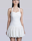 Ms. V Ruched Halter Bubble Dress