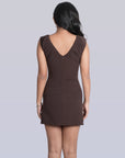 VERSA Violet Gathered Mini Dress