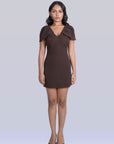 VERSA Violet Gathered Mini Dress
