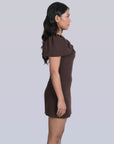 VERSA Violet Gathered Mini Dress
