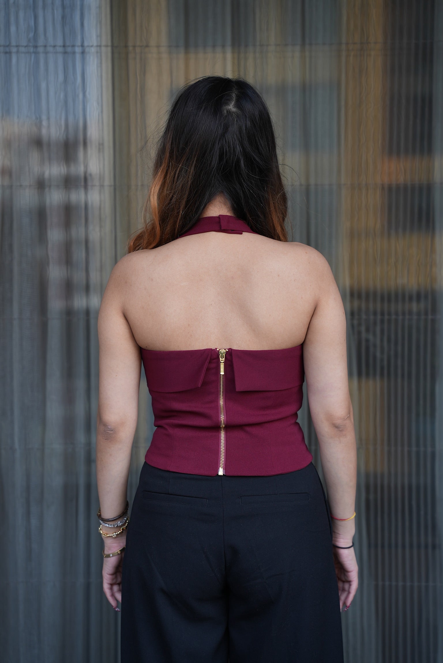 Ms.V Ruched Halter Top