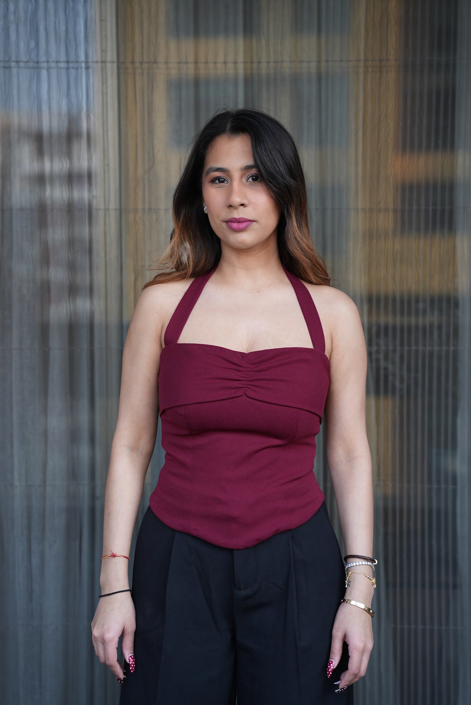 Ms.V Ruched Halter Top