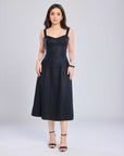Ms.V Sweetheart Neck Midi Dress