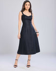 Ms.V Sweetheart Neck Midi Dress