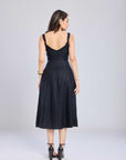 Ms.V Sweetheart Neck Midi Dress