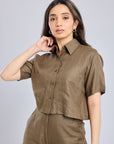 Ms.V Cropped Oversized shirt