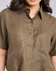 Ms.V Cropped Oversized shirt