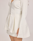 Ms.V Structured Flared Sleeve Top