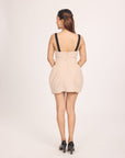 Ms. V Gathered Square Neck Mini Dress