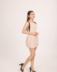 Ms. V Gathered Square Neck Mini Dress