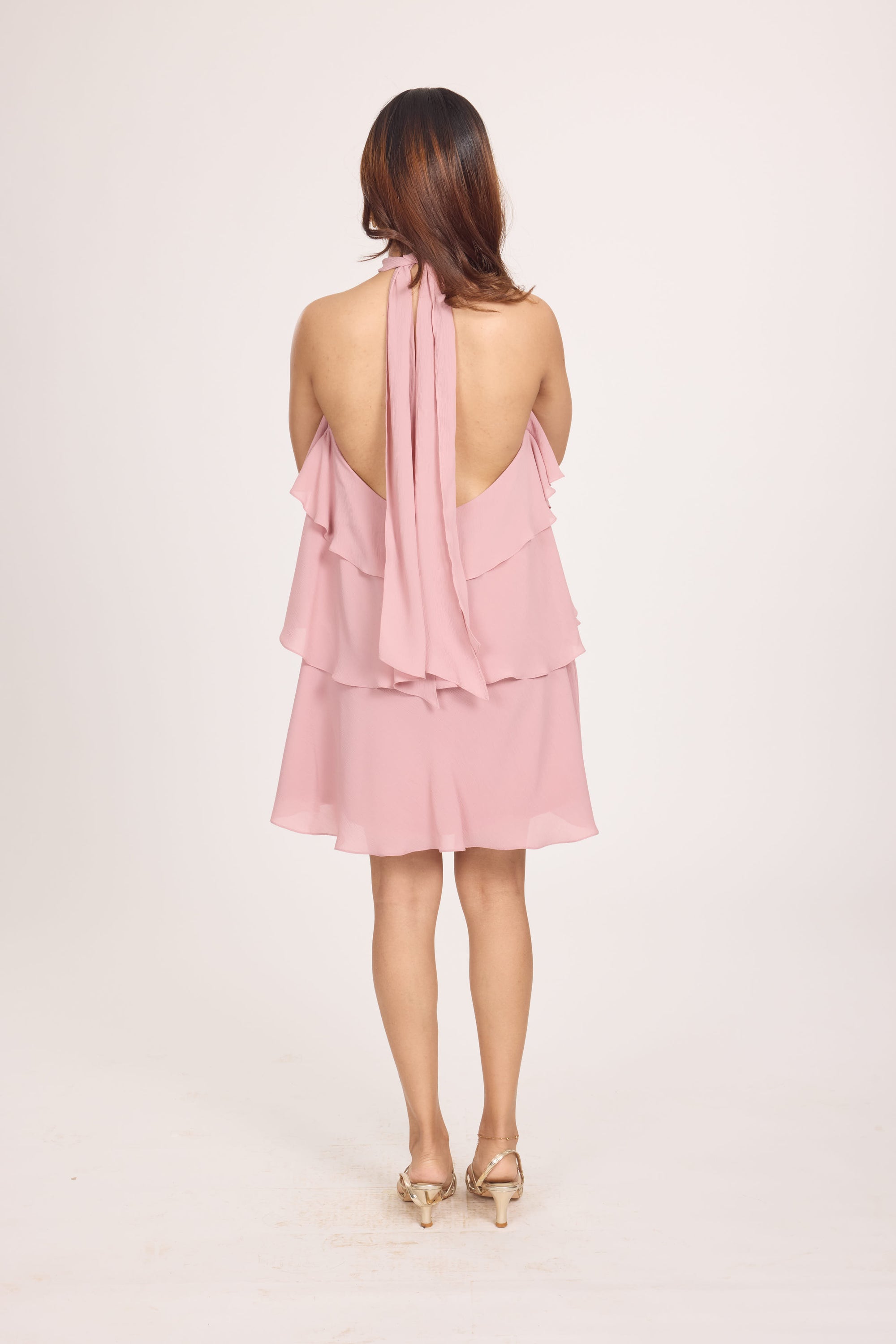 Ms.V Chiffon Tiered Mini Dress