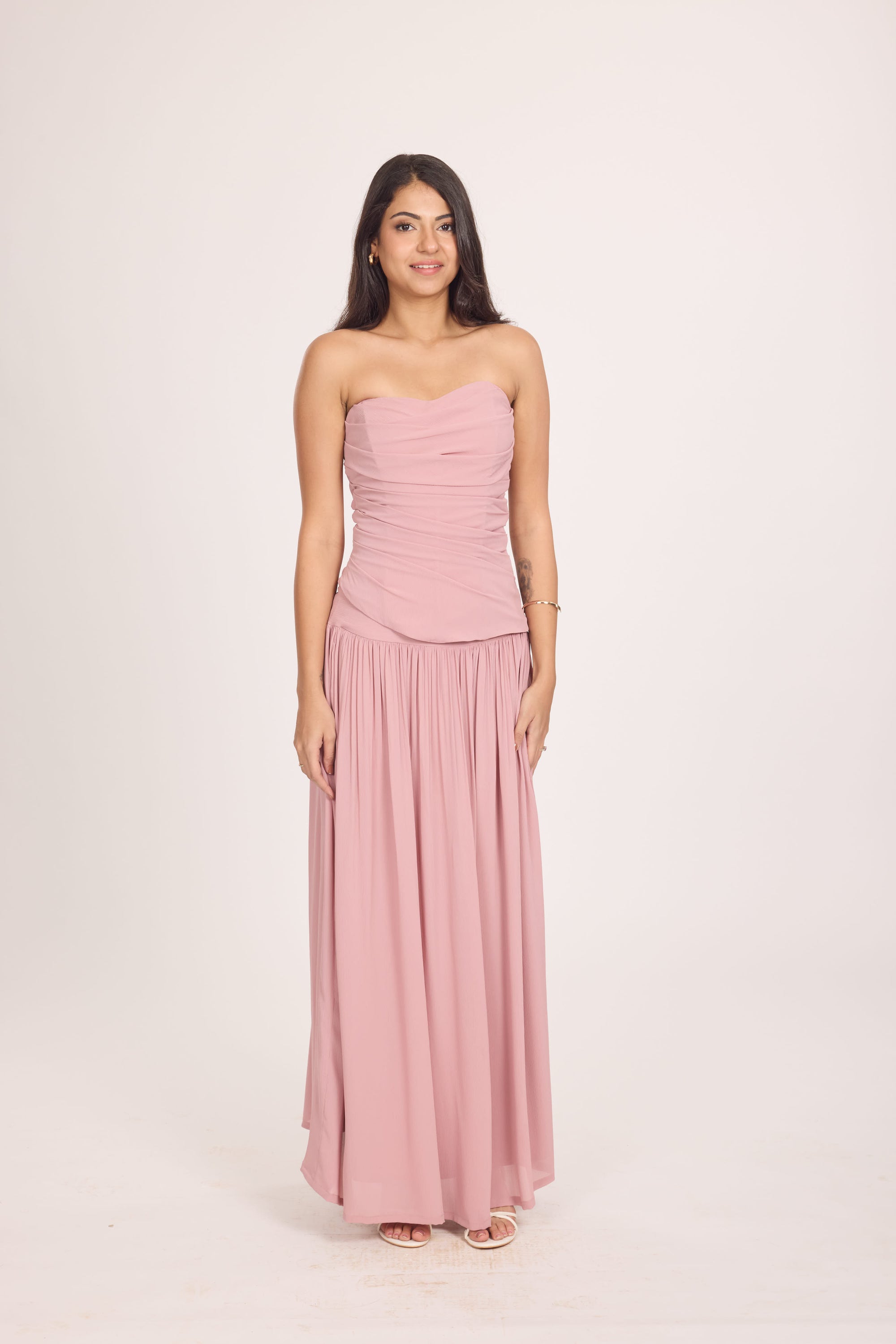 Ms. V Draped Chiffon Corset Top