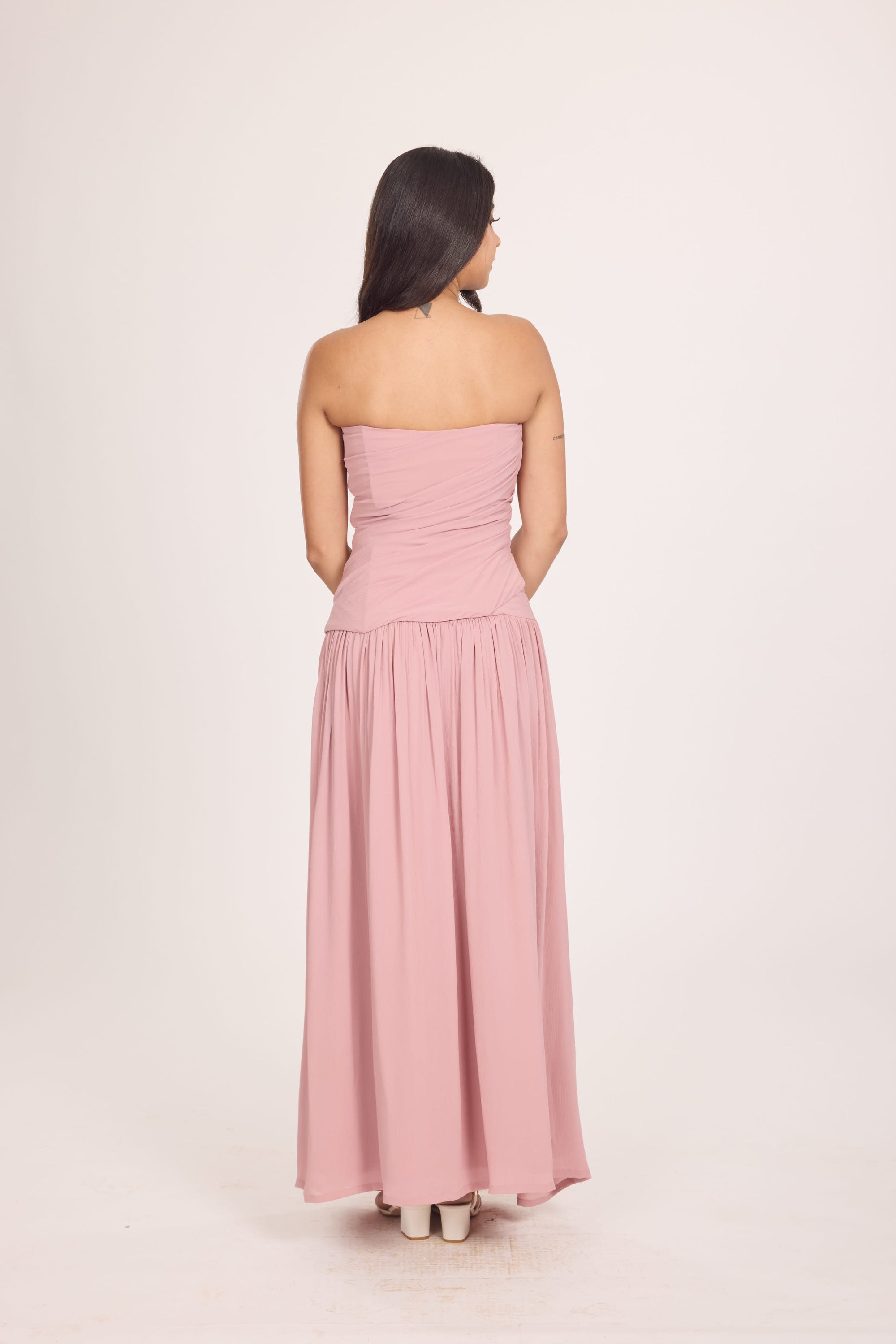Ms. V Draped Chiffon Corset Top