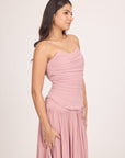 Ms. V Draped Chiffon Corset Top