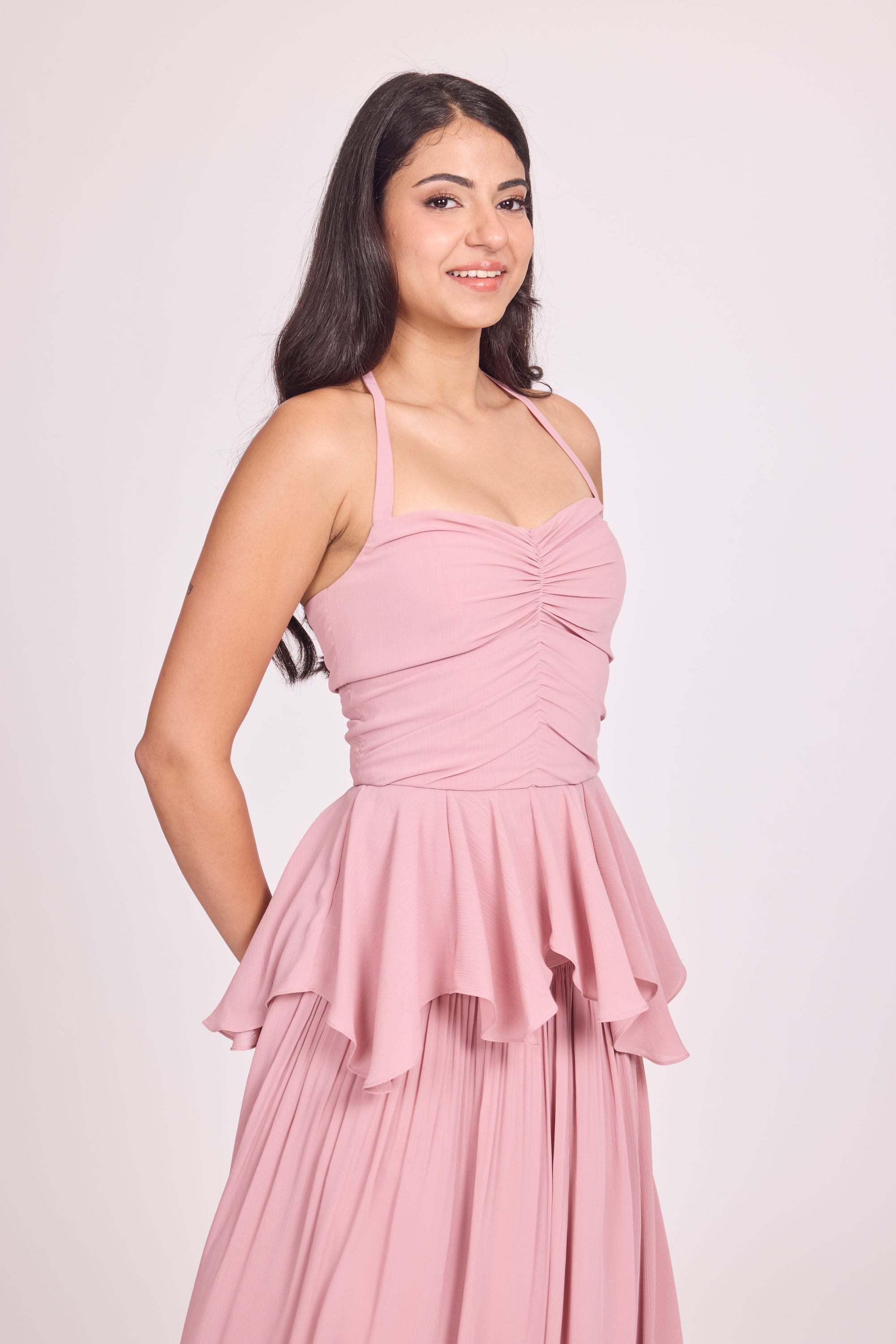 Ms.V Ruched Chiffon Top