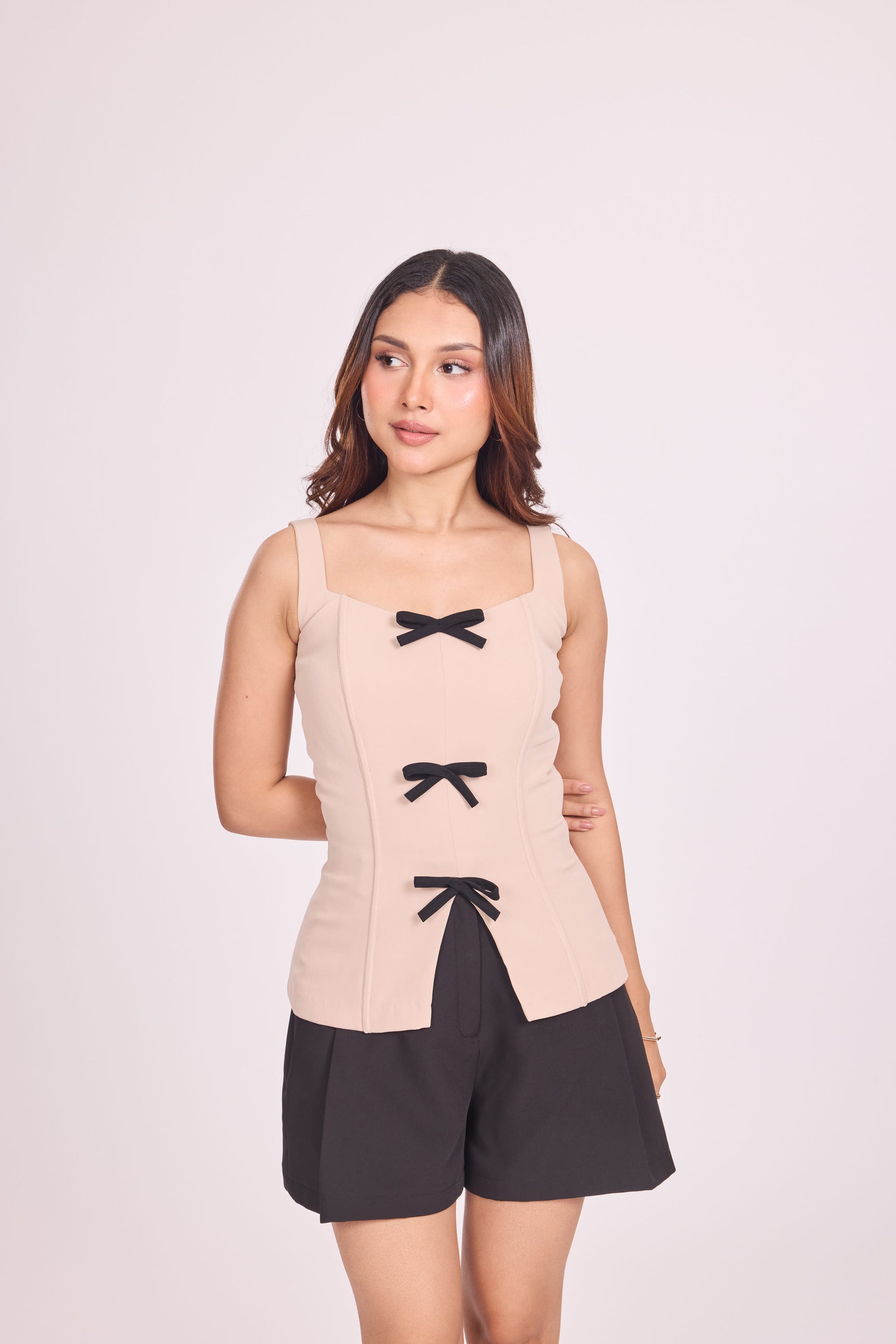 Ms. V Corset Bow Top