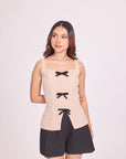 Ms. V Corset Bow Top